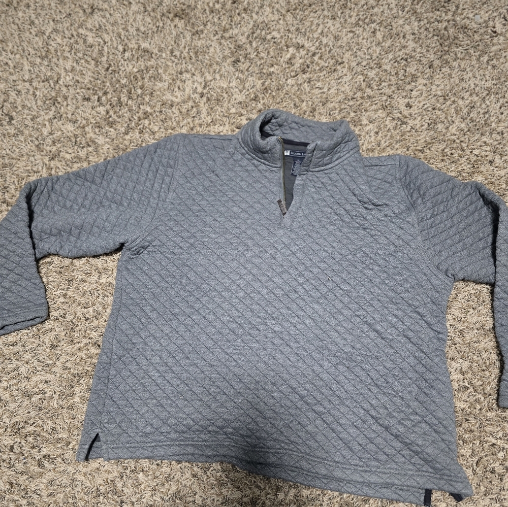 Men's Quilted Pullover in Gray